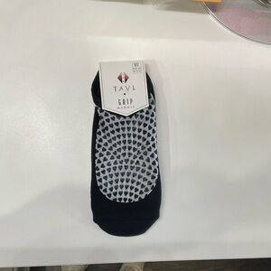 Tavi Noir Black and White Grip Socks